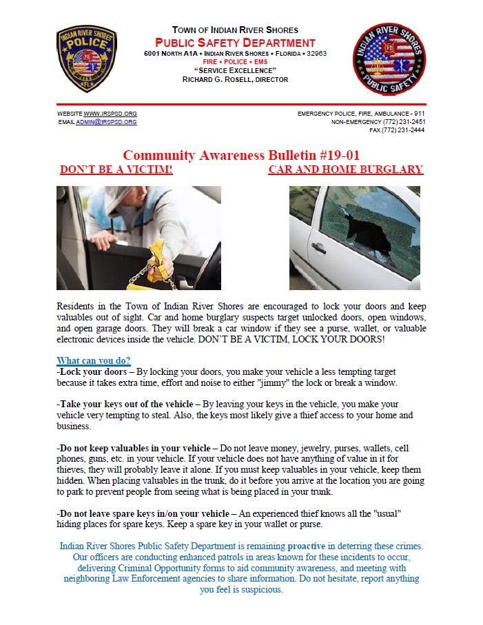 IRSPSD Community Awareness Bulletin.
Please read and share.