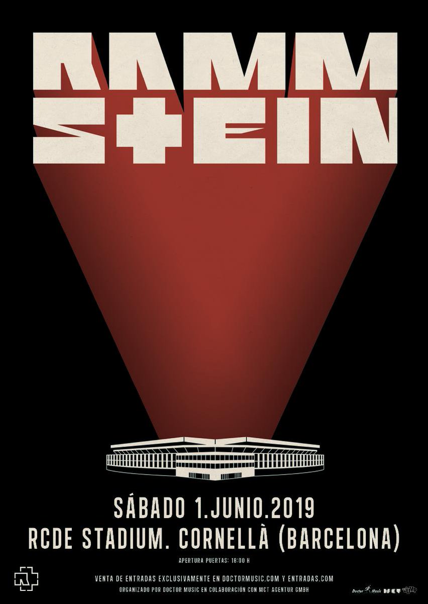 rcdestadiumlive's tweet photo. Más #música en directo en nuestro querido #RCDEStadium: @RSprachrohr visita el templo del @RCDEspanyol el próximo 1JUN con todas las entradas agotadas y un flamante nuevo disco recién publicado!
#RCDEStadiumLive #Rammstein #soldout https://t.co/x4oNLelbd2
