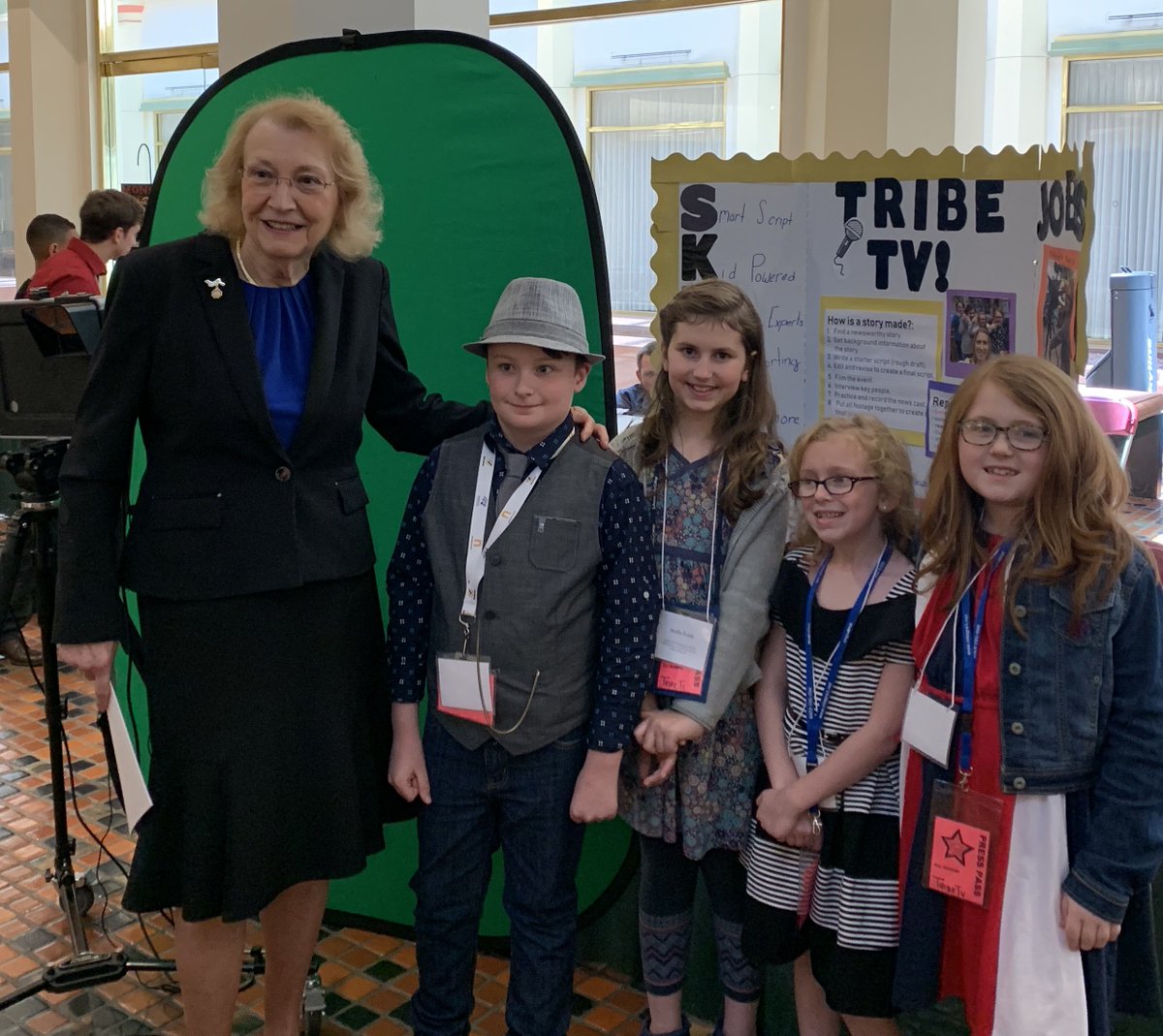 RepHelm's tweet image. On Monday, I had the chance to meet with students from Lenkerville Elementary School who were at the Capitol taking part in the @PAECT Student Technology Showcase.

I was impressed with their project, which explained how they produce their own student news broadcasts. #PAHouse
