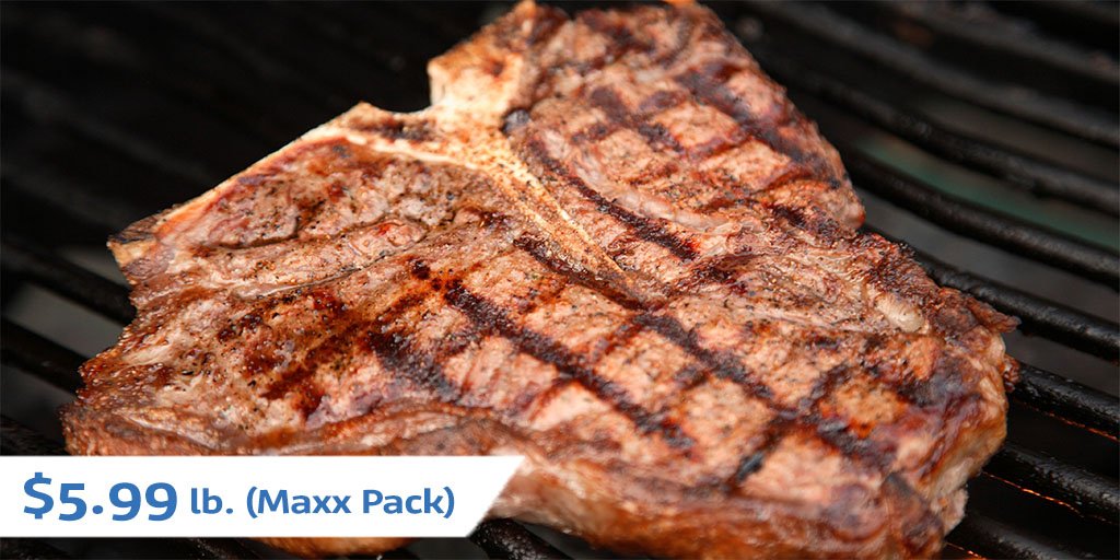 When it's time to fire up the grill, thick cut T-Bone steaks make the cut! 🥩 Stock up on this deal, available in the Maxx Pack, now through 5/21.