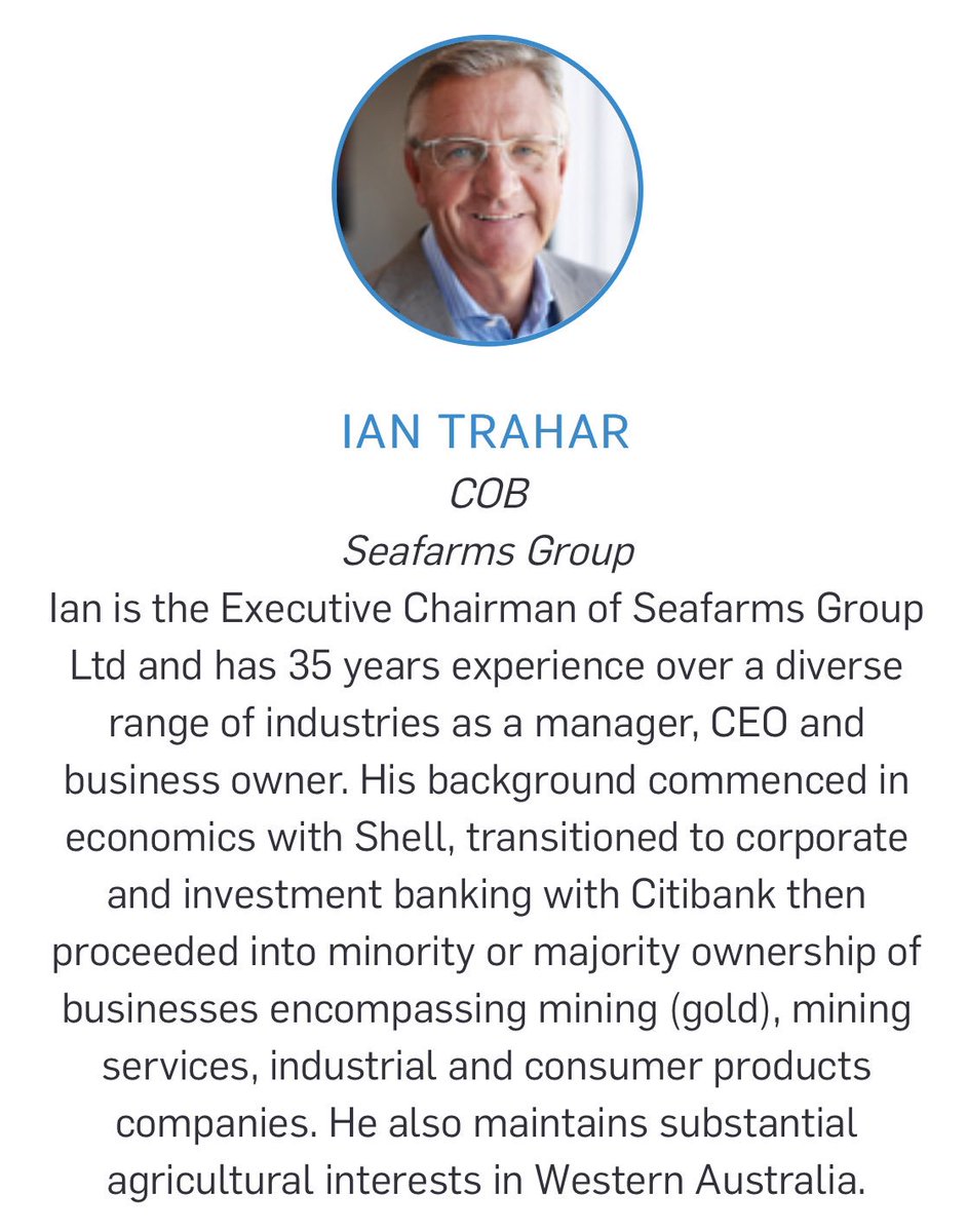 IntraFishEvents's tweet image. NEW: Ian Trahar, Chairman of the Board @ Seafarms Group to present @IntraFish #Seafood #Investor Forum in #NYC on May 23. Registration and full details at IntraFish.Events/nyc19