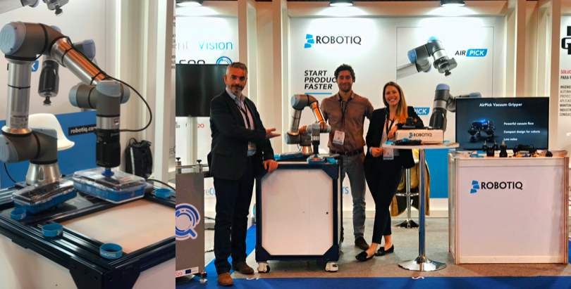 Robotiq_Inc's tweet image. #robotiqteam is excited to present #EPick, #AirPick and #SandingKit, Robotiq newest products, at #WeAreCobots congress (Booth W9), Global Robot Expo! Discuss your #PickAndPlace, #palletizing, #sanding applications with our team.