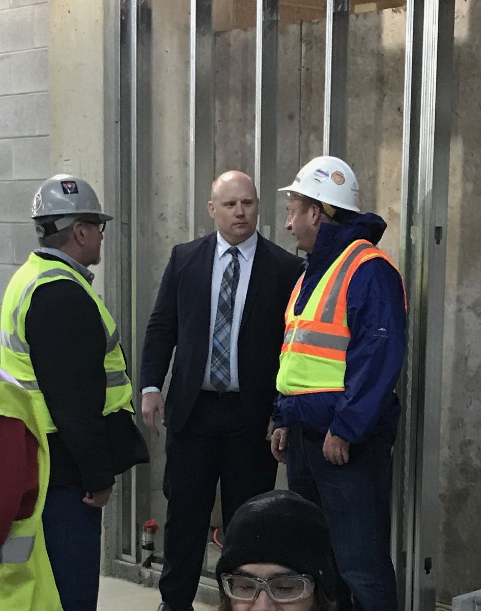 Thank you to @WIWorkforce Secretary-Designee @FrostmanDWD  for meeting with workers at the Verona High School construction site for today’s #BuildingTrades of South Central WI Worker Appreciation lunch #StandDown4Safety #LIUNA #1u #wiunion #FeelThePower
