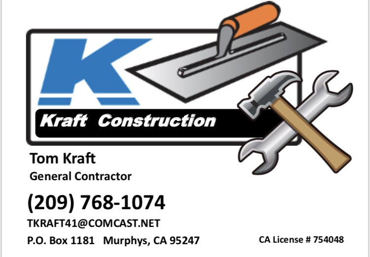 RedJazBBQ's tweet photo. RedJaz BBQ would like to announce our sponsorship partnership with Tom Kraft Construction. 

They are a multi event partner who are sponsoring us at the June 1 KCBS Competition at Ironstone Vineyards in Murphys and the Calaveras Realtors Rib Cook off September 14 at Murphys Park. https://t.co/5vPKOILg9Y