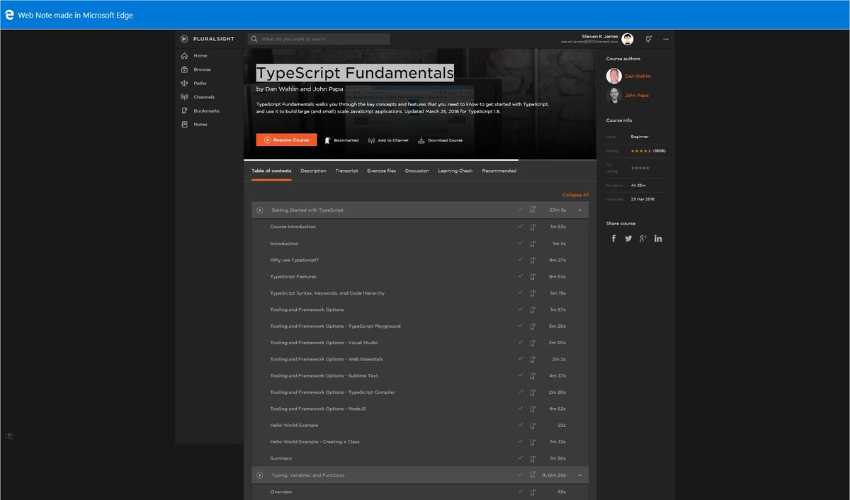 MetroGenesis's tweet image. #TypeScriptFundamentals - TypeScript Fundamentals | Pluralsight app.pluralsight.com/library/course…