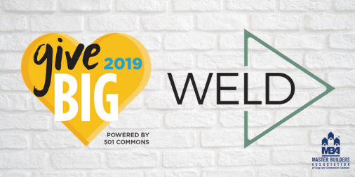 Weld_Seattle's tweet photo. IT’S HERE! Today is #GiveBIG2019–donate today and help us to meet our goal! Contributions made before midnight will be matched by up to $3,000 by the Master Builders Association of King and Snohomish Counties! https://t.co/gaZXlNfeND