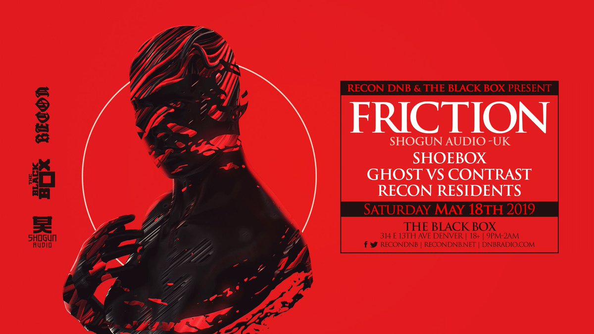 Coming up quick! We've got Shogun Audio's own Friction coming through Denver next Saturday night and we're super pumped! Link to tickets &amp; more info: bit.ly/2IbmlJl

#Denver #DnB #drumnbass