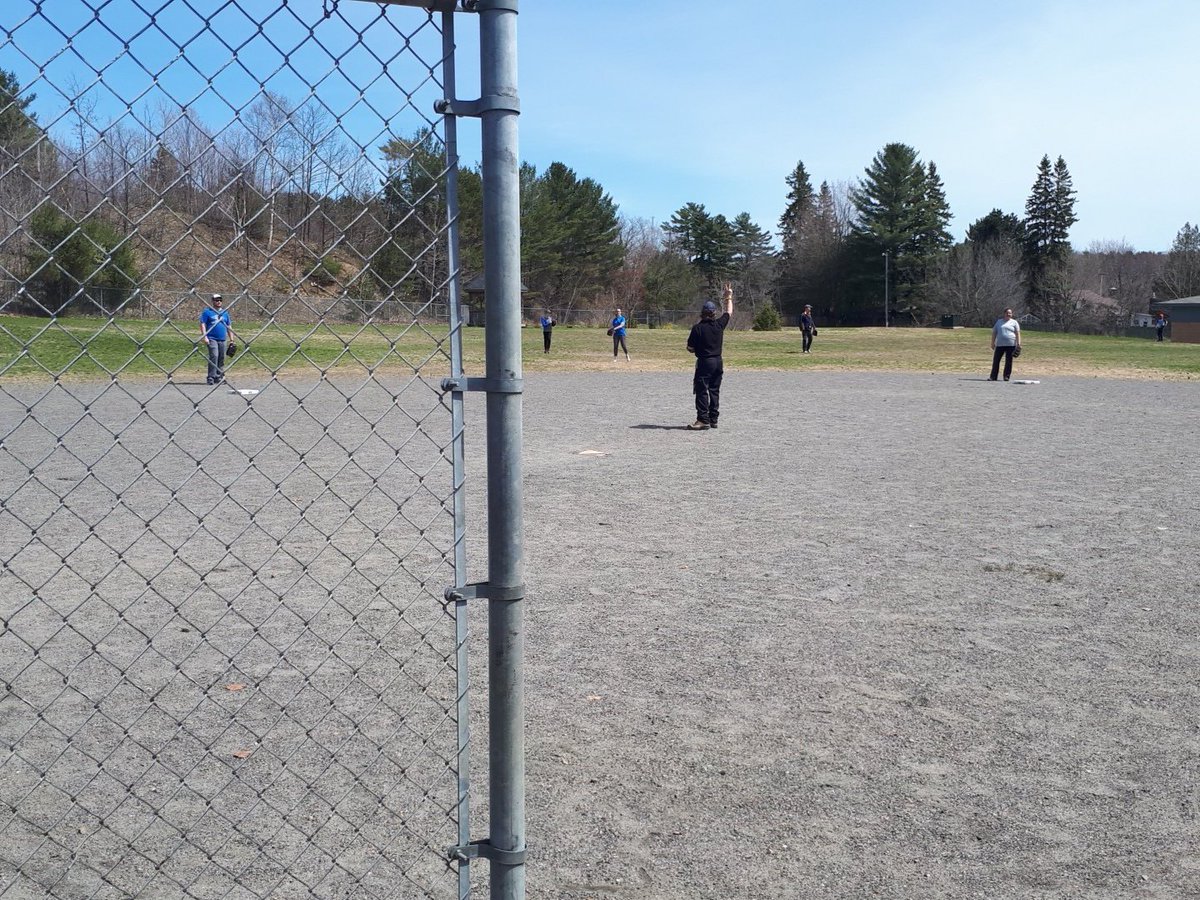 Grade 8 vs Staff Baseball game is on!