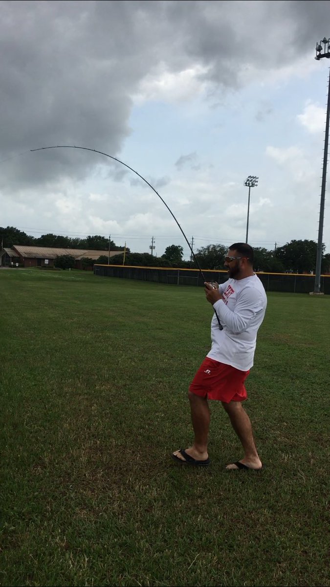 When it floods, Terry coaches go fishing from the Fieldhouse parking lot during their lunch breaks!