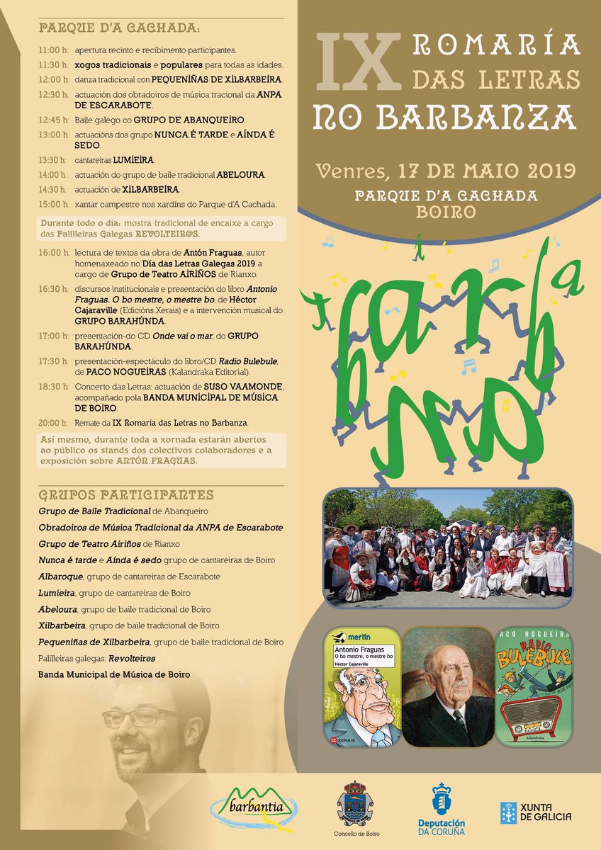 Barbantia's tweet photo. IX Romaría das Letras no Barbanza @DACCultura https://t.co/S3BFTHCHvF