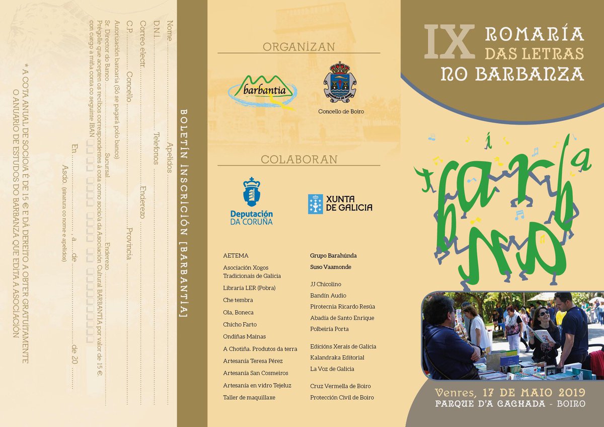 Barbantia's tweet photo. IX Romaría das Letras no Barbanza @DACCultura https://t.co/S3BFTHCHvF