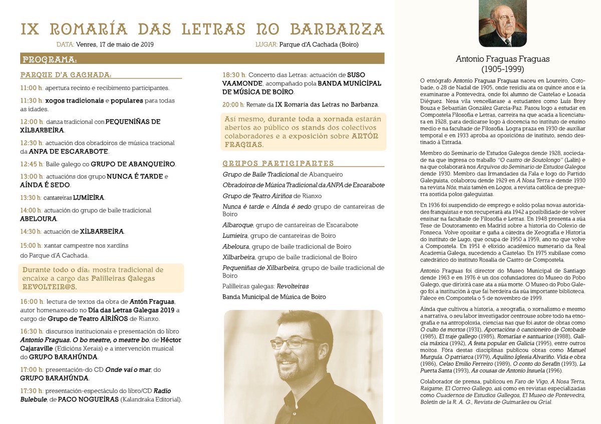 Barbantia's tweet photo. IX Romaría das Letras no Barbanza @DACCultura https://t.co/S3BFTHCHvF