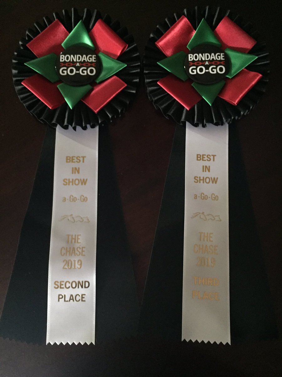 TheChaseOfBeast's tweet photo. Come to Bondage a Go-Go tonight for a special Best in Show a Go-Go! Come for a chance to win one of these special ribbons!
Go to The Cat Club In SF Tonight!
#bondageagogo #thechase #bestinshow #humananimal #humanpet #humanpony #humanpup #humanfox #larp #bdsm #goth #gothclub https://t.co/Coe6MzLHiS