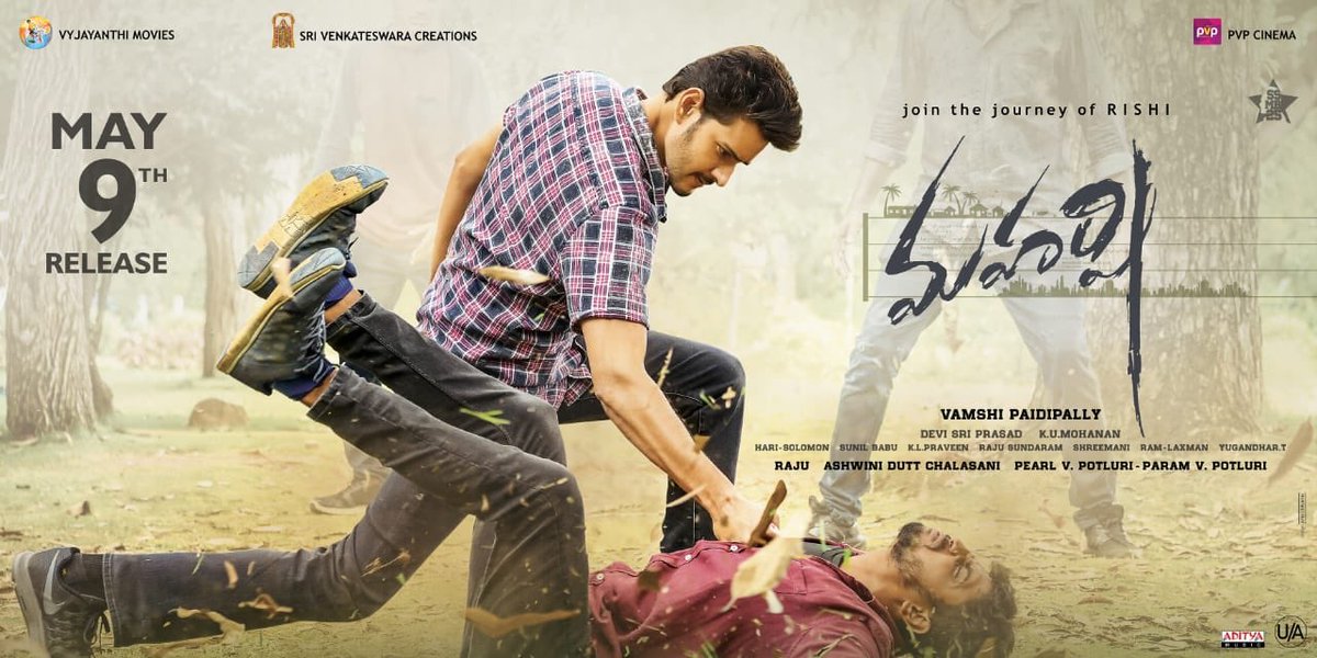 TenkayaOfficial's tweet photo. #MaharshiDay is here... Finally the day has come to Join the Journey of our Superstar @urstrulyMahesh as RISHI... :)

#Maharshi
#MaharshiOnMay9th 
#SSMB25 
@hegdepooja 
@allarinaresh
@ThisIsDSP 
@KUMohanan1 https://t.co/29MPrUuEAg