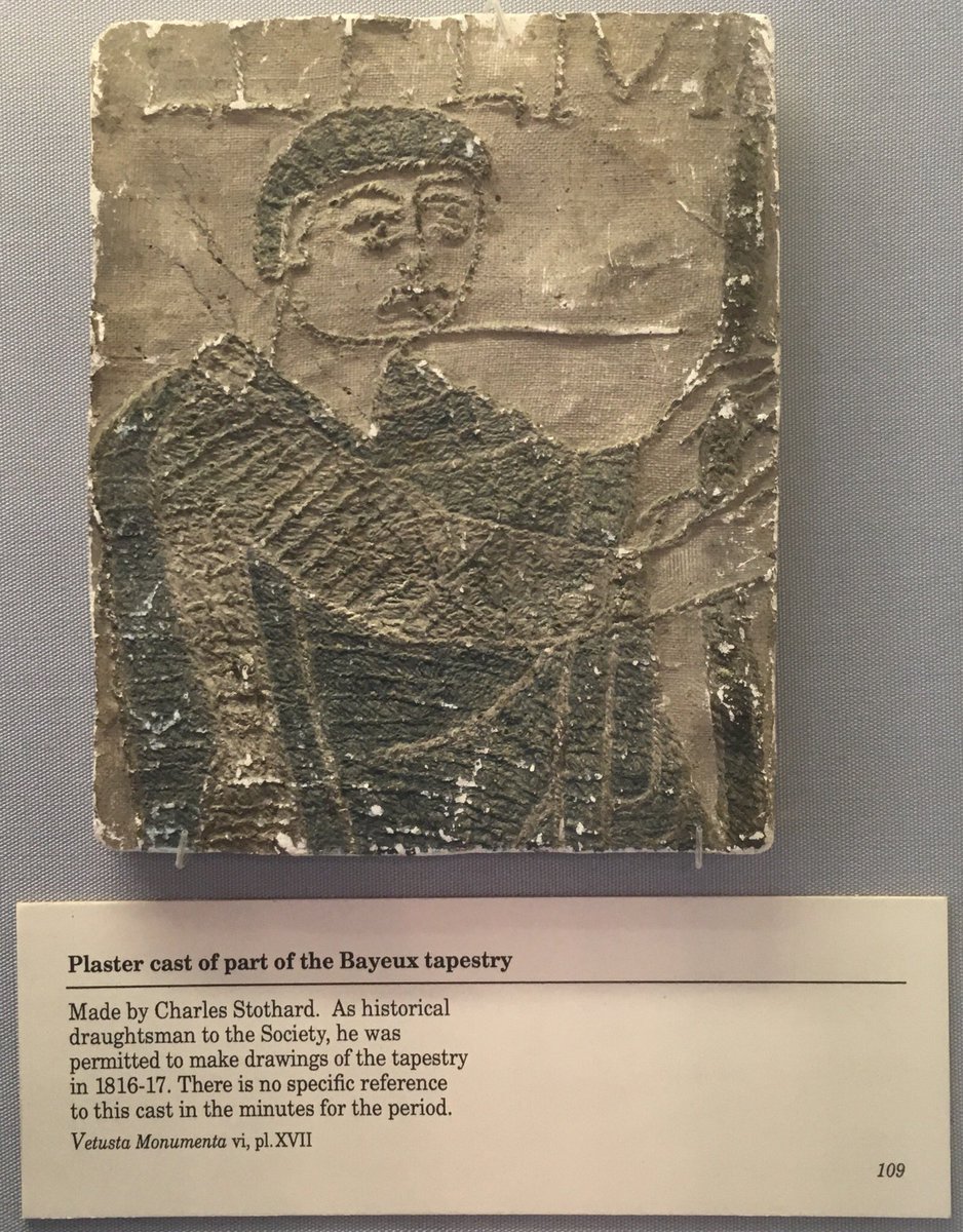 Slightly concerned that in the early C19 someone made a plaster cast of part of the #BayeuxTapestry, now @SocAntiquaries 😮