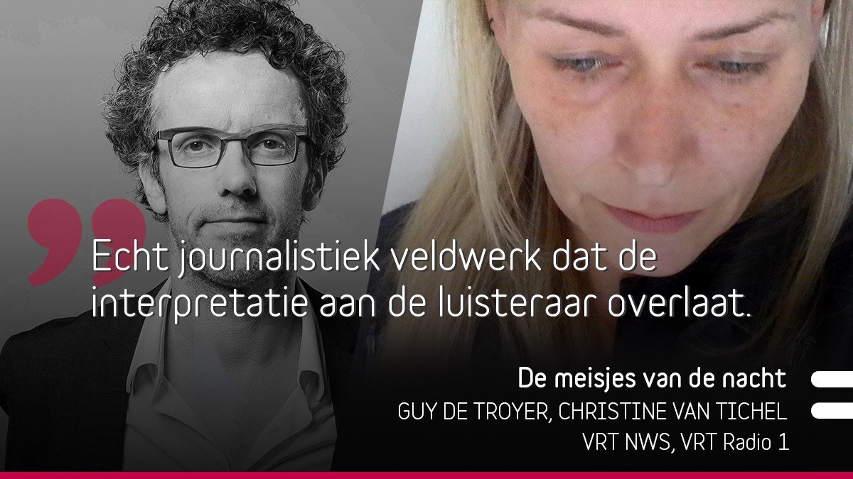 Laureaten Belfius #Persprijzen ‘Radiopers’: Guy De Troyer en Christine Van Tichel met ‘De meisjes van de nacht’ (VRT NWS, VRT - Radio 1)
Proficiat <a href="/Guy_VRT/">Guy De Troyer</a>, Christine Van Tichel en <a href="/radio1be/">Radio 1</a>!