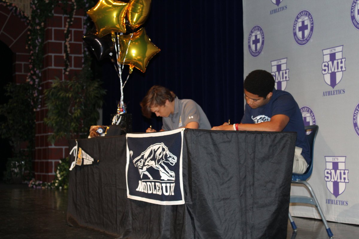 A tremendous day to be a Baron!! Today we celebrated L.C. McNeil & C. Novosad-Wagner - our 2019 Spring Intercollegiate Athletics signees! 
#Barons4Life #PantherNation
#BulldogBaseballFamily 

@MiddFootball @Middlebury @tluathletics @txlutheran
@PSTxHSBaseball @mysahighschools