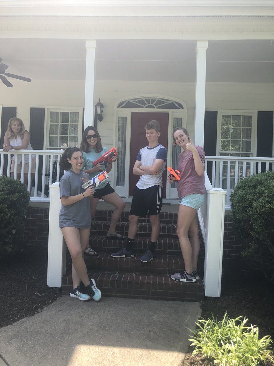 oldtownroad8's tweet photo. Soo Ryan thought we were showing up for a 1v1 but in the words of his mom “all is fair in nerf wars” sorry you couldn’t strip this time 🤷🏼‍♀️ @PcNerf @TitanicSwim https://t.co/6BB5weBAsq