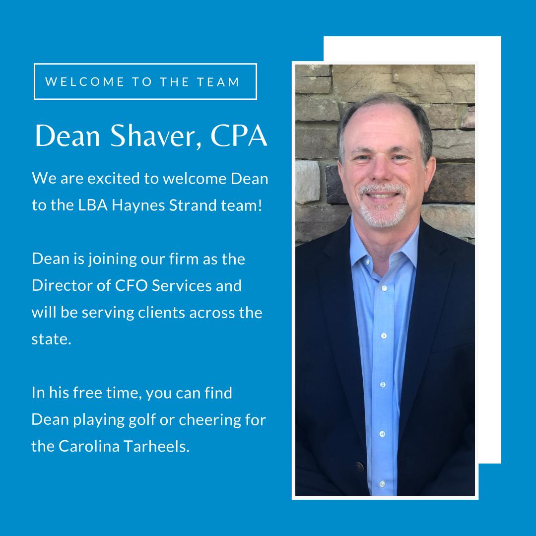 LBAHS_CPA's tweet photo. It's #WelcomeWednesday! Help us welcome Dean Shaver to #LBAHS! He will be representing our firm as the Director of CFO Services. https://t.co/Kya5blgsbJ