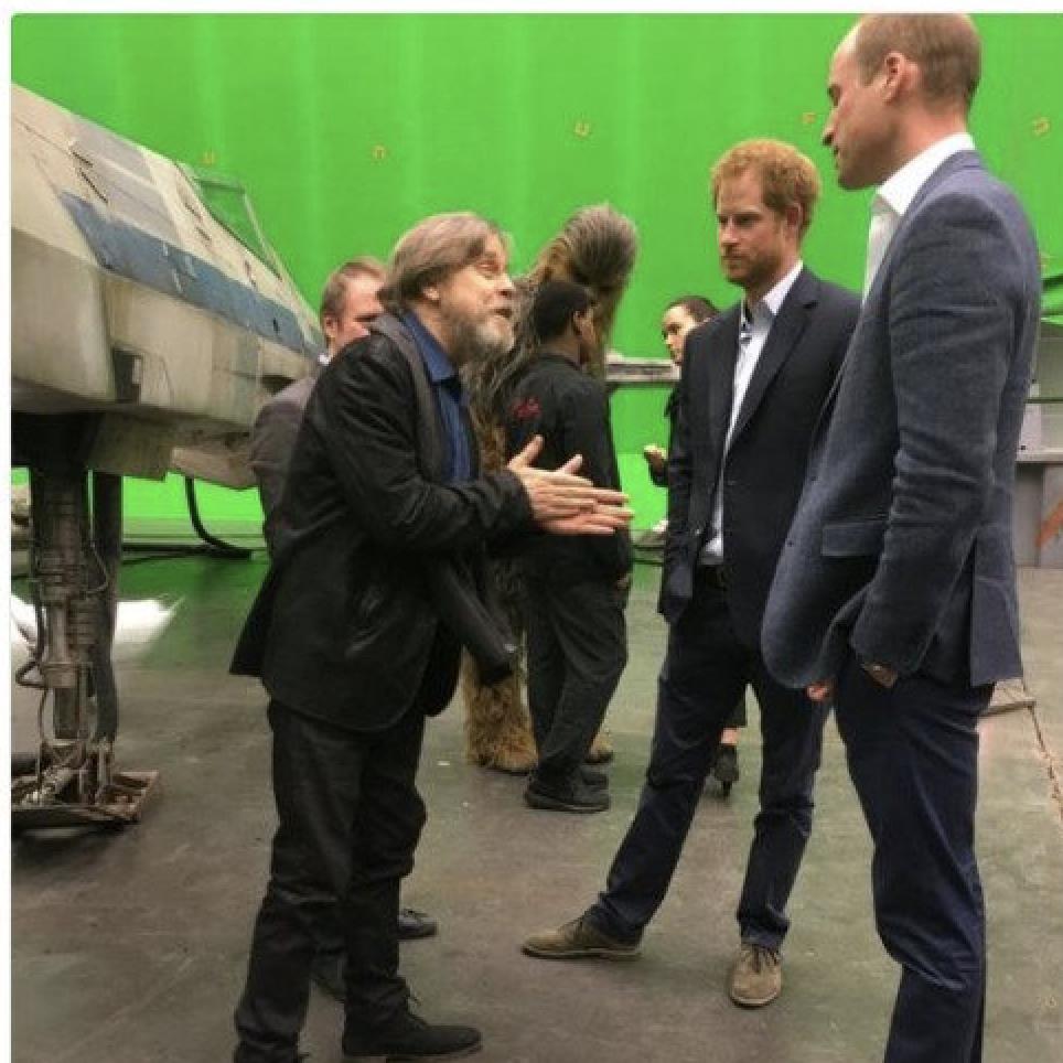 MarkHamill's tweet image. Here&apos;s me with William &amp;amp; Harry pitching the idea of naming any future royal baby after their favorite #StarWars actor. Happy they chose Archie HARRISON Mountbatten-Windsor, but regret not being more specific. Should have pitched favorite #StarWars actor WHO PLAYED LUKE.🙄