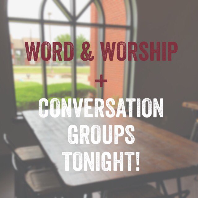 evangelchurchwf's tweet photo. We super excited about Pastor Patti’s new teaching series &amp; the opportunity for fellowship &amp; discussion in our Conversation Groups! Word &amp; Worship starts at 6:45 pm. We’re saving a seat for you!
#wearefamily #youbelong #wordandworship #conversation #groups #midweekstrong https://t.co/cuZT03jDXV