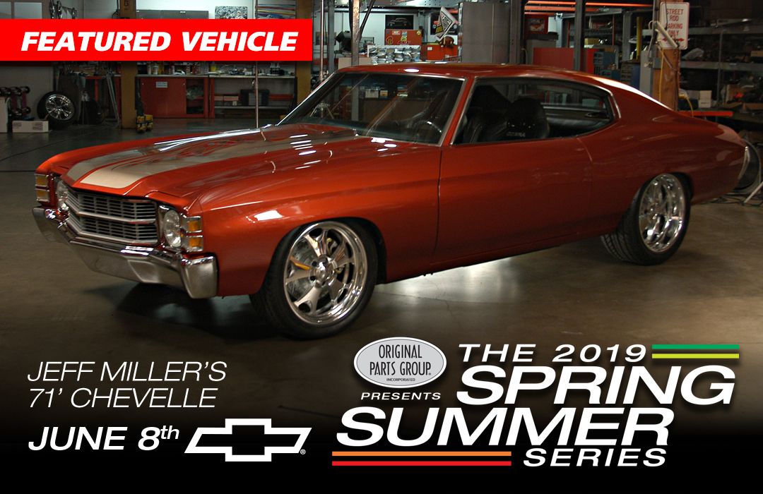 OriginalParts's tweet photo. Saturday June 8th! Come down to our all Chevy show where we will be showcasing some awesome show cars including #OPGIEmployee Jeff Miller's 1971 Chevelle.
Register now space is limited: https://t.co/hUaaaQEiNe
#FeaturedVehicle #Overhaulin #OPGI #ChevyShow #SoCalCarShow https://t.co/hTJuoowsW1