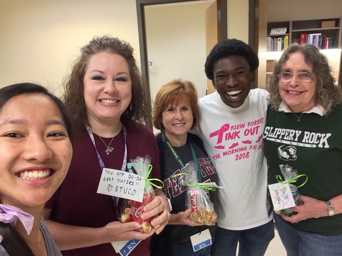 Celebrating these AWESOME ladies on #nurseappreciationday <a href="/kf_clinic/">Klein Forest HS Clinic</a> <a href="/KleinForest/">Klein Forest HS</a> Thanks for everything you do for our Golden Eagles!