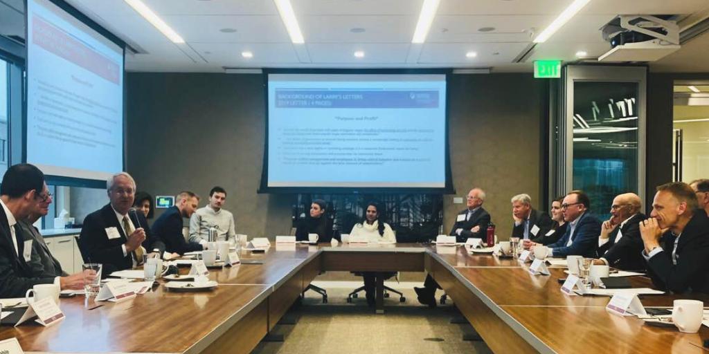 Sandy Rothe thanks for hosting and facilitating today's discussion! "Unpacking Larry Fink's @blackrock Letters to #CEOs and #BoardChairs".  <a href="/DUethics/">Institute for Enterprise Ethics</a> and so many other thoughtful leaders that contributed to the conversation #purpose #responsability #governance #ethics