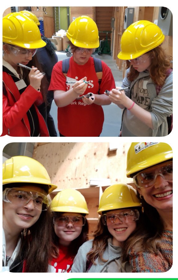 AlexMuirPS's tweet photo. Girl Power! Attending Girls in Trade Skills sessions today. Representing @AlexMuirPS #ampsIMPACT #ampslearning #girlsinskilledtrades #girlpower #yrdsb https://t.co/Mw9OHyYusr
