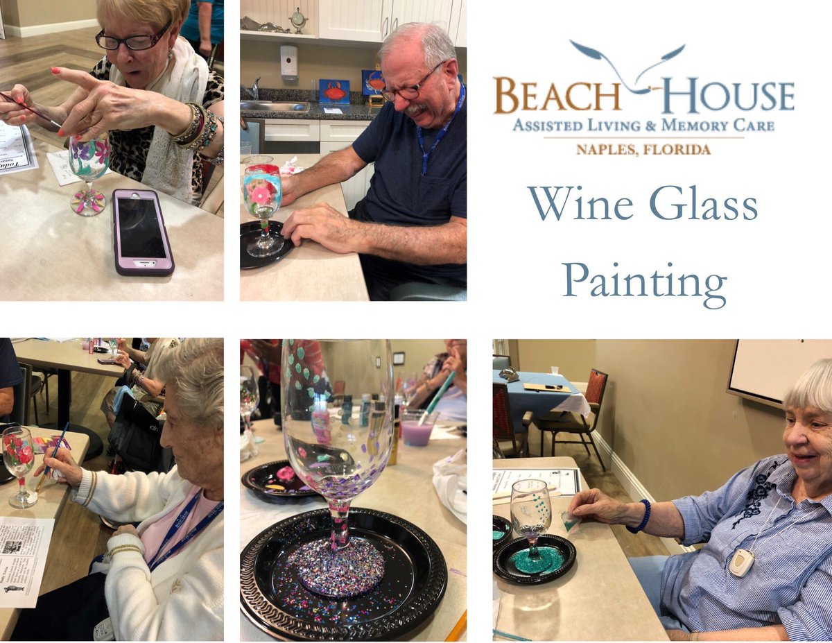 Hand painted wine glass creations jazzed up for spring! 
#wineglasscreation #beachhouse #NaplesFL