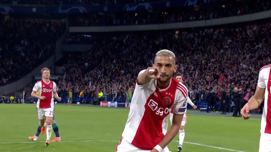 Hakim Ziyech le ponía pie y medio al Ajax en la final de la Champions League