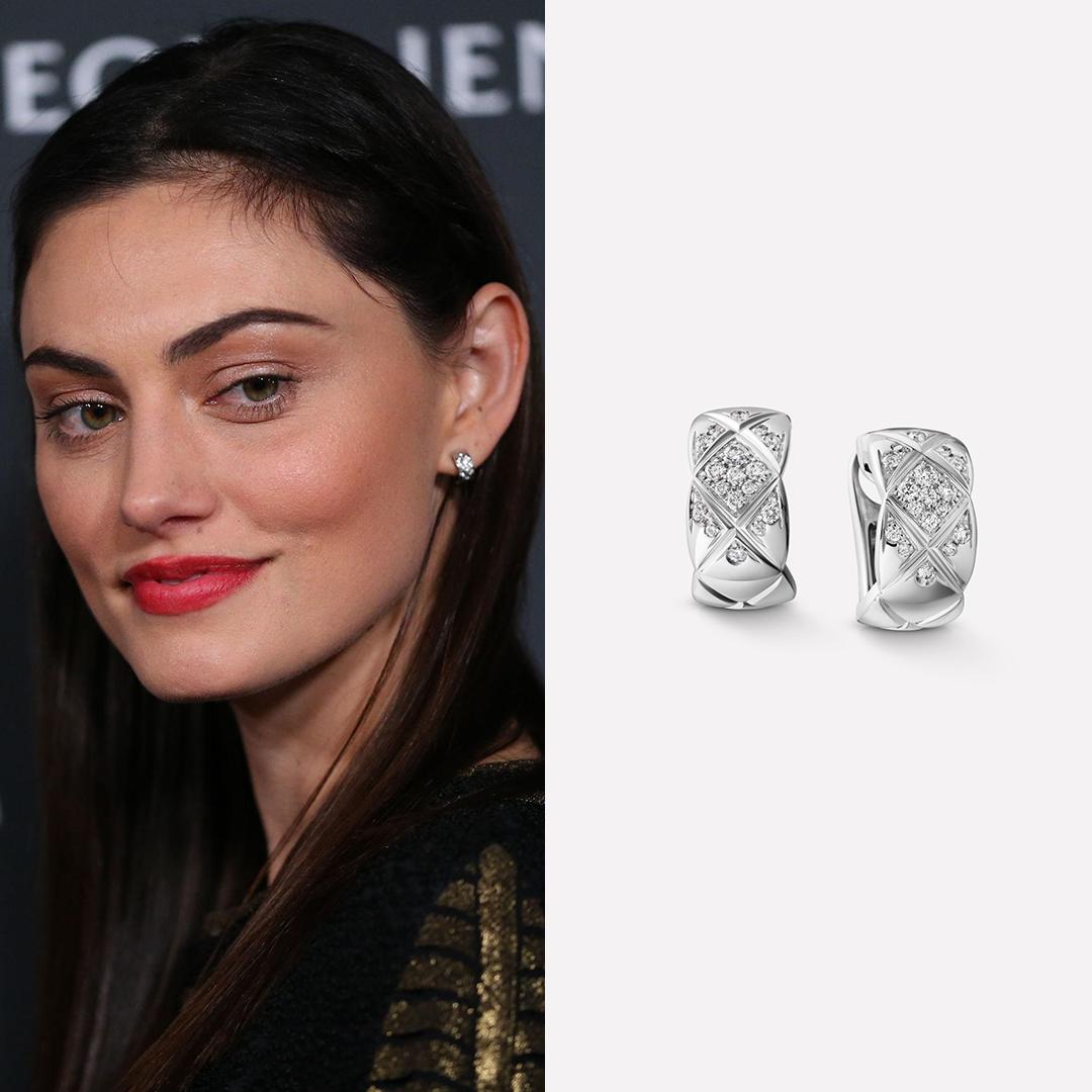 Dress Like Phoebe Tonkin on X: 8 May [2019]  Attending The InStyle & Audi  Women of Style Awards wearing #chanel Coco Crush Quilted Motif Earrings  ($7,400) in 18k White Gold and