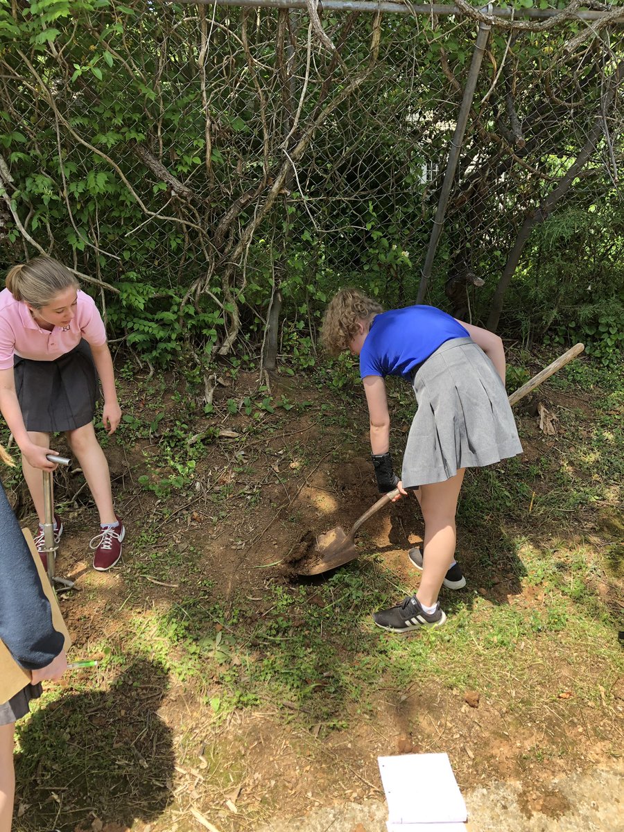 ScidudeMbonaker's tweet photo. We “dig” soil horizons on campus. 6th grade are fine soil scientists! #rstories19 https://t.co/vfKvV8wLsw