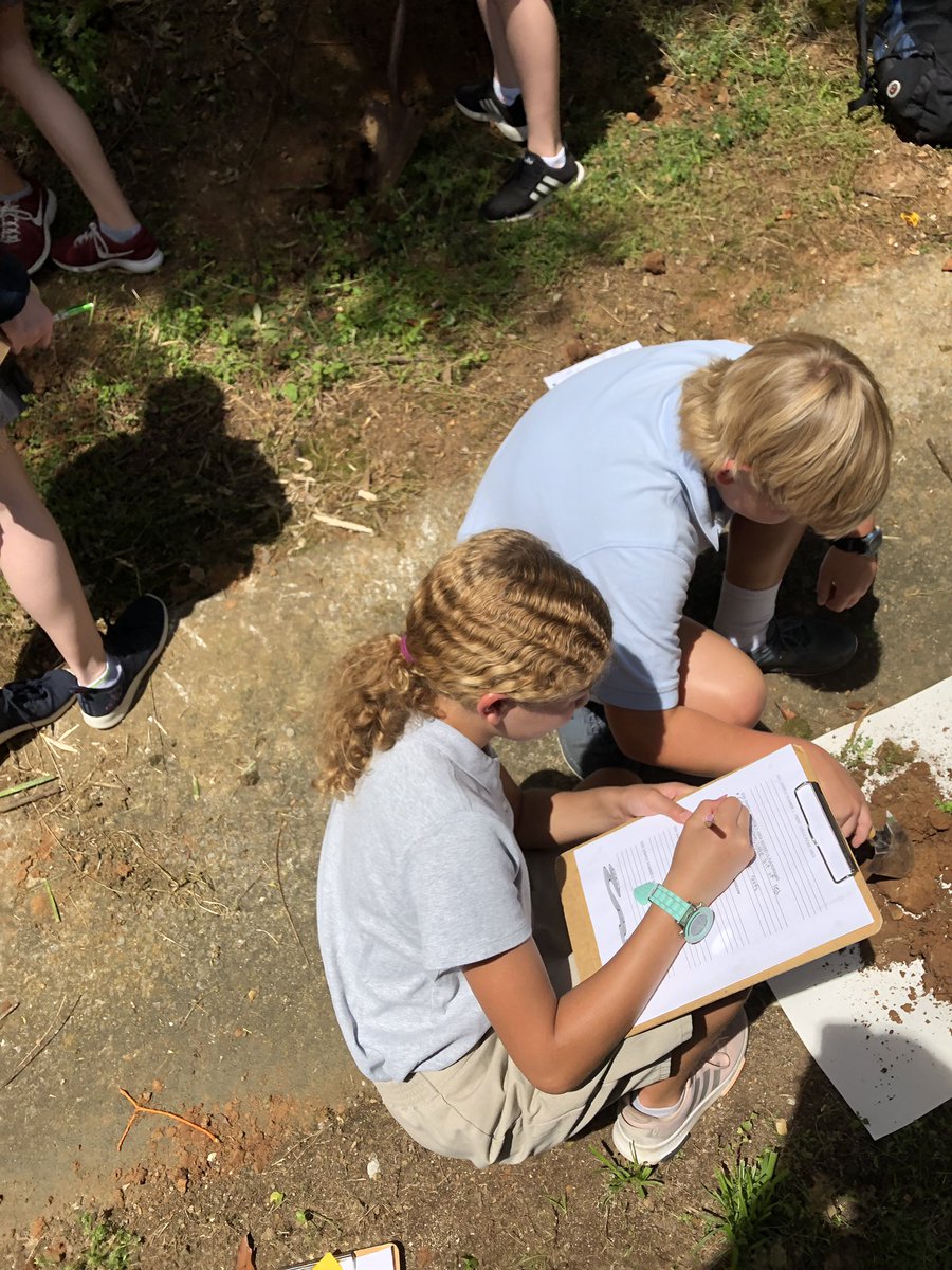 ScidudeMbonaker's tweet photo. We “dig” soil horizons on campus. 6th grade are fine soil scientists! #rstories19 https://t.co/vfKvV8wLsw
