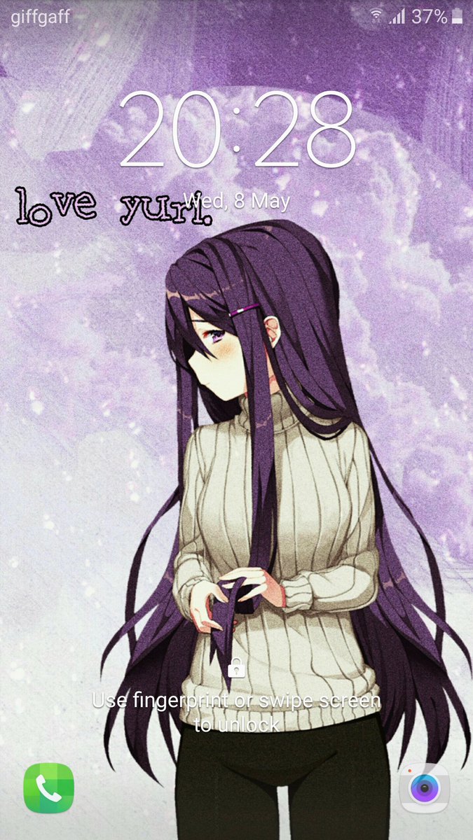 images Home Screen Yuri Ddlc Wallpaper Phone made a yuri from doki doki literature