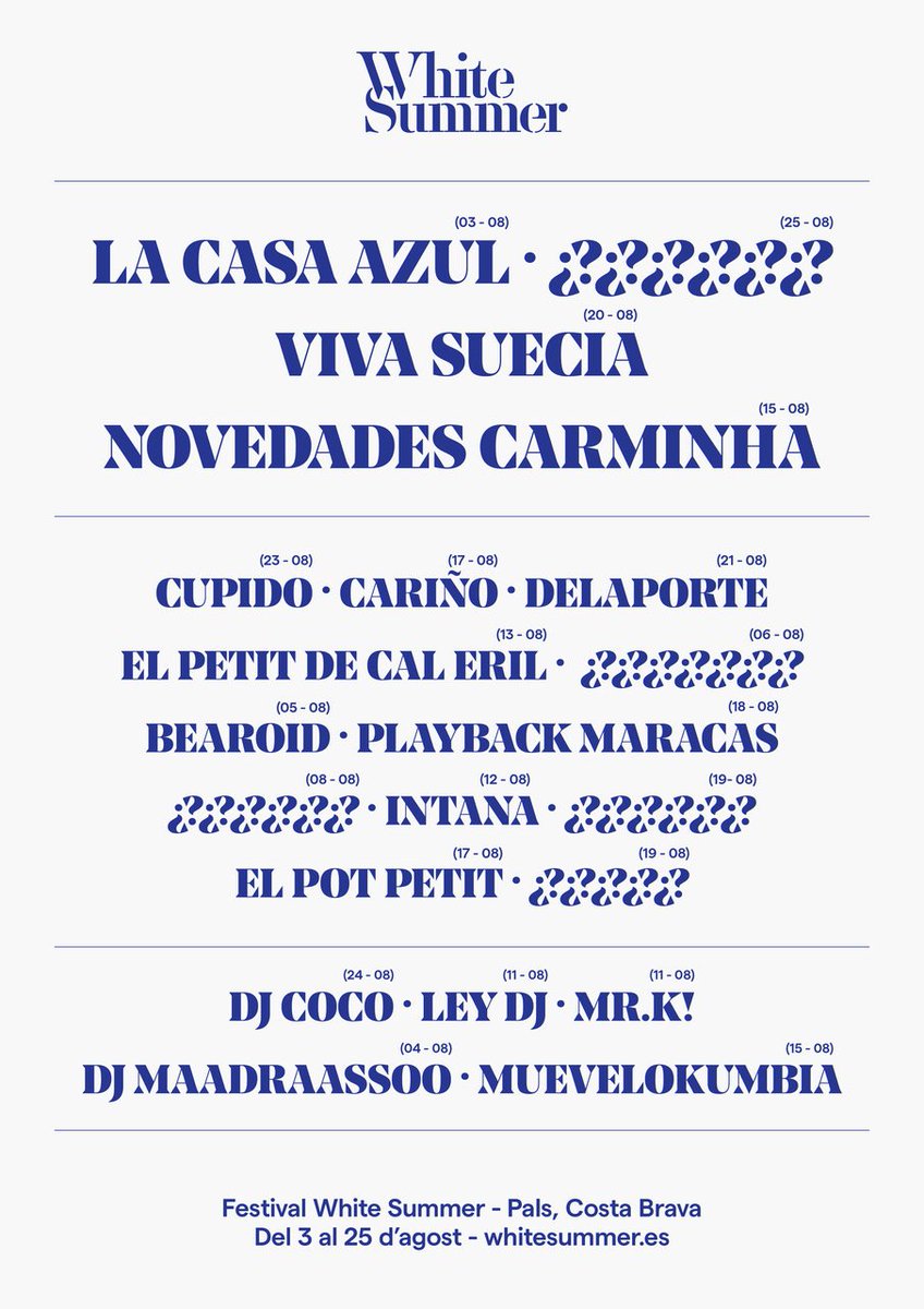 maadraassoo's tweet photo. Molt feliç! Confirmat pel Festival White Summer Costa Brava 2019 a Pals, ens ballem el 4 d´Agost! #WhiteSummer #CostaBrava #concerts #music #OhMyNight https://t.co/UNFaXpXJU3 https://t.co/Ro5OTzfuXB