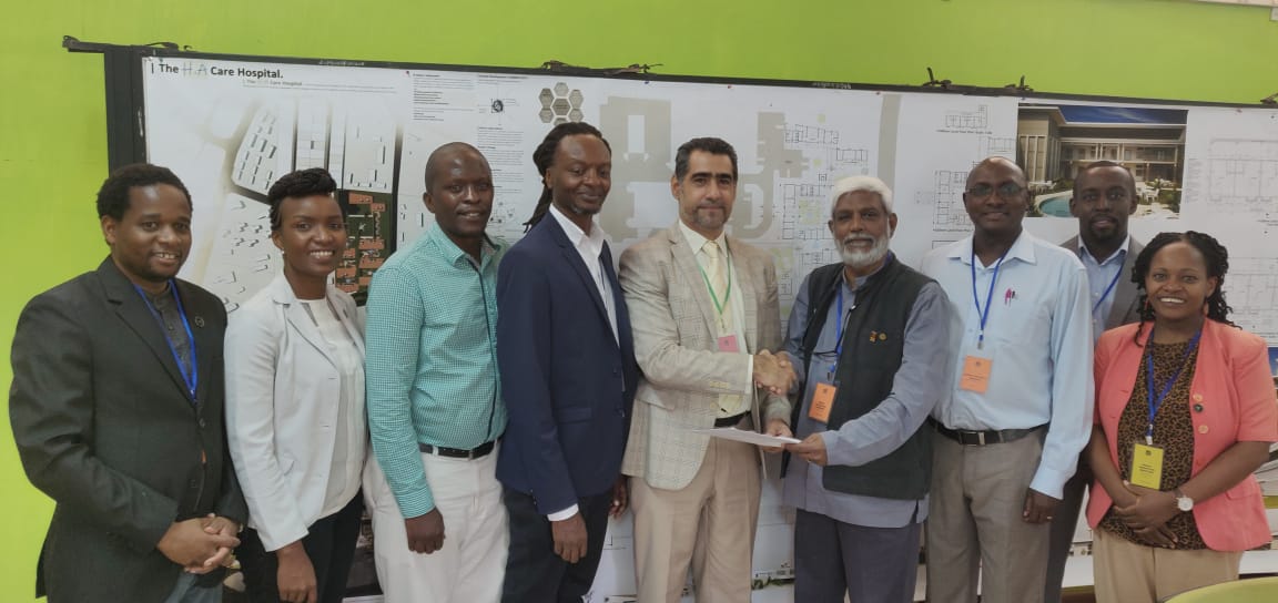 Arch_KE's tweet photo. Presentation of unconditional validation to JKUAT Chair of Department,  Architecture.
#CAAValidation 
@arabbu @nyolette @Wanyoike @willmushu @MarylynMusyimi @the_WABURIRI https://t.co/8AAjYf5eSl