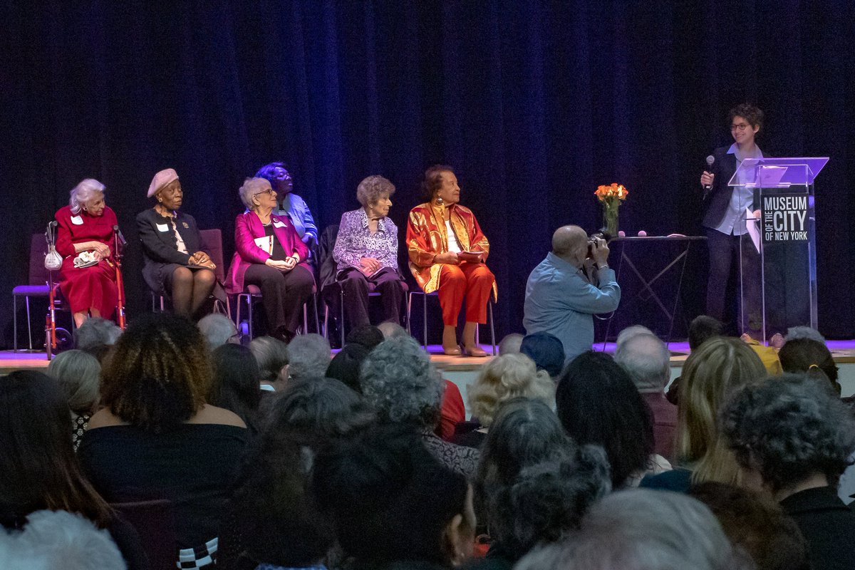 RumbleComics's tweet image. It was amazing to introduce honoree Ronnie Eldridge at the Ninth Annual Lemlich Awards, held at @MuseumofCityNY . The ceremony honors women activists over 80 for lifetimes of achievement. (In the photo, Ms. Eldridge is at the center of the seated honorees, in hot pink).