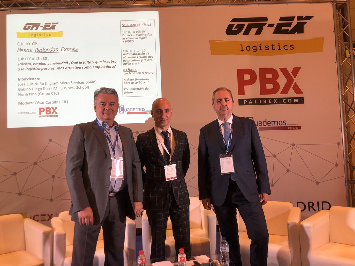 GabinoDiegoDiaz's tweet photo. Un placer participar en el Global Robot Expo en la mesa #talento #empleo #logistica junto con @FundacionICIL @cesarcastillo @Joseluisnuno1 @GrupoCTC organizada por @CdeLogistica @Palibex @IMFFORMACION @forodelogistica https://t.co/wLkUVRfi1D