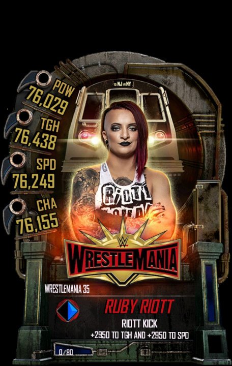 TheMessiahOmen's tweet image. This week's RTG theme is crossed arms so the only logical people it can be is @RubyRiottWWE or @WWERollins 

Only other people with crossed arms on WM35 are Brock and Braun. Brock is already a SS18 card and Braun was recently in RD.

Thoughts?

#WWESuperCard #PrayForRuby