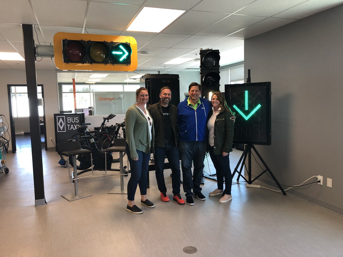 jasonmconley's tweet photo. Thank you to @orange_traffic for giving a fantastic tour for @OmniAirCon staff! #V2X #QuebecPlugfest https://t.co/MqlQ1559eE