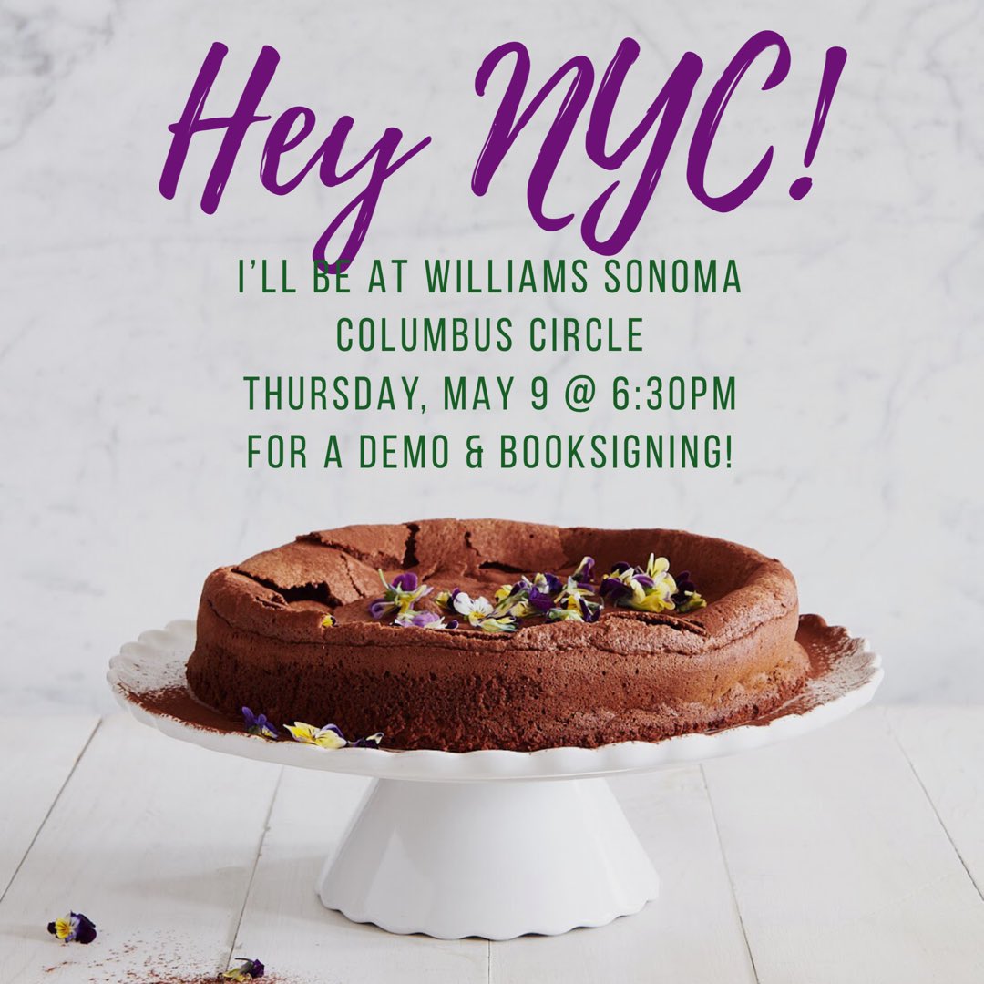 Come say hi! Tomorrow night @ 6:30PM @WilliamsSonoma Columbus Circle #lifeisaparty
