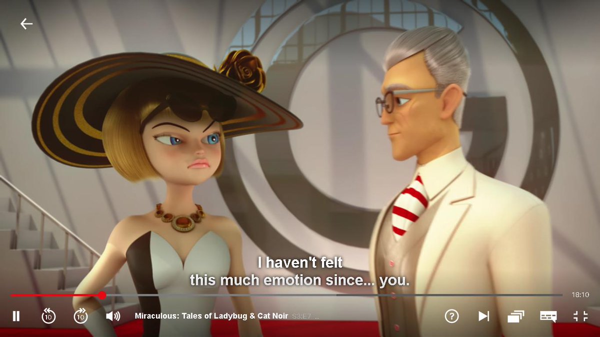 TheLady_Blog's tweet photo. In Queen Bee, Audrey says something pretty weird??? She says "i haven't felt this much emotion since.... You." witch sounds to me like she and Gabriel had a past relationship? Maybe they just dated in high-school, but i really hope they expand on this more. 
#MiraculousLadybug https://t.co/f5t7tglbSU