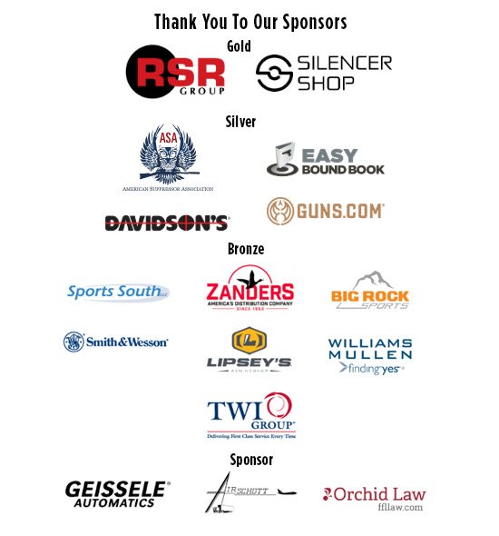 Many thanks to the 2019 Firearms Industry Compliance Conference attendees and sponsors who made the event successful! @OrchidAdvisors <a href="/NSSF/">NSSF—The Firearm Industry Trade Association</a> <a href="/RSRGroup/">RSR Group, Inc.</a> <a href="/SilencerShop/">SilencerShop</a> <a href="/AmSuppressor/">American Suppressor Association</a> <a href="/Guns_com/">Guns.com</a> <a href="/ZandersSporting/">Zander's Sporting</a> @SmithWessonCorp <a href="/lipseysguns/">Lipsey's Guns</a> <a href="/WilliamsMullen/">Williams Mullen</a> <a href="/TWIGroupInc/">TWI Group Inc</a> <a href="/GeisseleAuto/">Geissele Automatics</a>