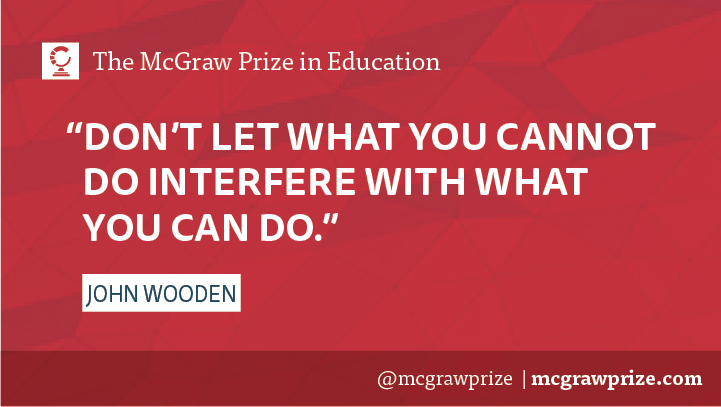 mcgrawprize's tweet photo. #MotivationMonday #JohnWooden #WhatYouCanDo https://t.co/W41liykGcD