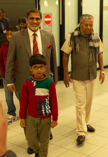 venurajamony's tweet photo. Receiving Kerala Chief Minister Pinarayi Vijayan at Amsterdam Airport https://t.co/ai8FCRwsDC
