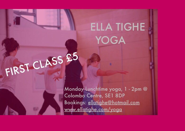 Special spring time offer . £5 first class for Monday lunchtime yoga at Colombo Centre SE1 8DP . Email/DM to book . <a href="/SouthBankBID/">South Bank BID</a> @SouthwarkCAN <a href="/LSBU/">London South Bank University - LSBU</a> <a href="/Long_Live_SB/">Long Live Southbank</a> <a href="/WeAreWaterlooUK/">WeAreWaterloo</a> <a href="/BetterBankside/">Better Bankside</a>