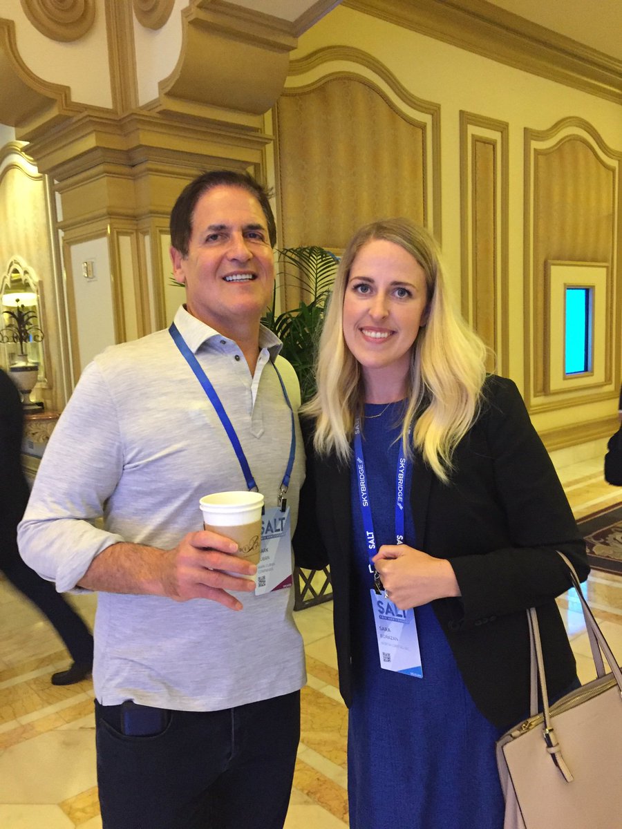 saragraycejudd's tweet photo. I ran into @mcuban in the hallway...It’s officially a great day! #SALT2019 https://t.co/agMjTxxvtb