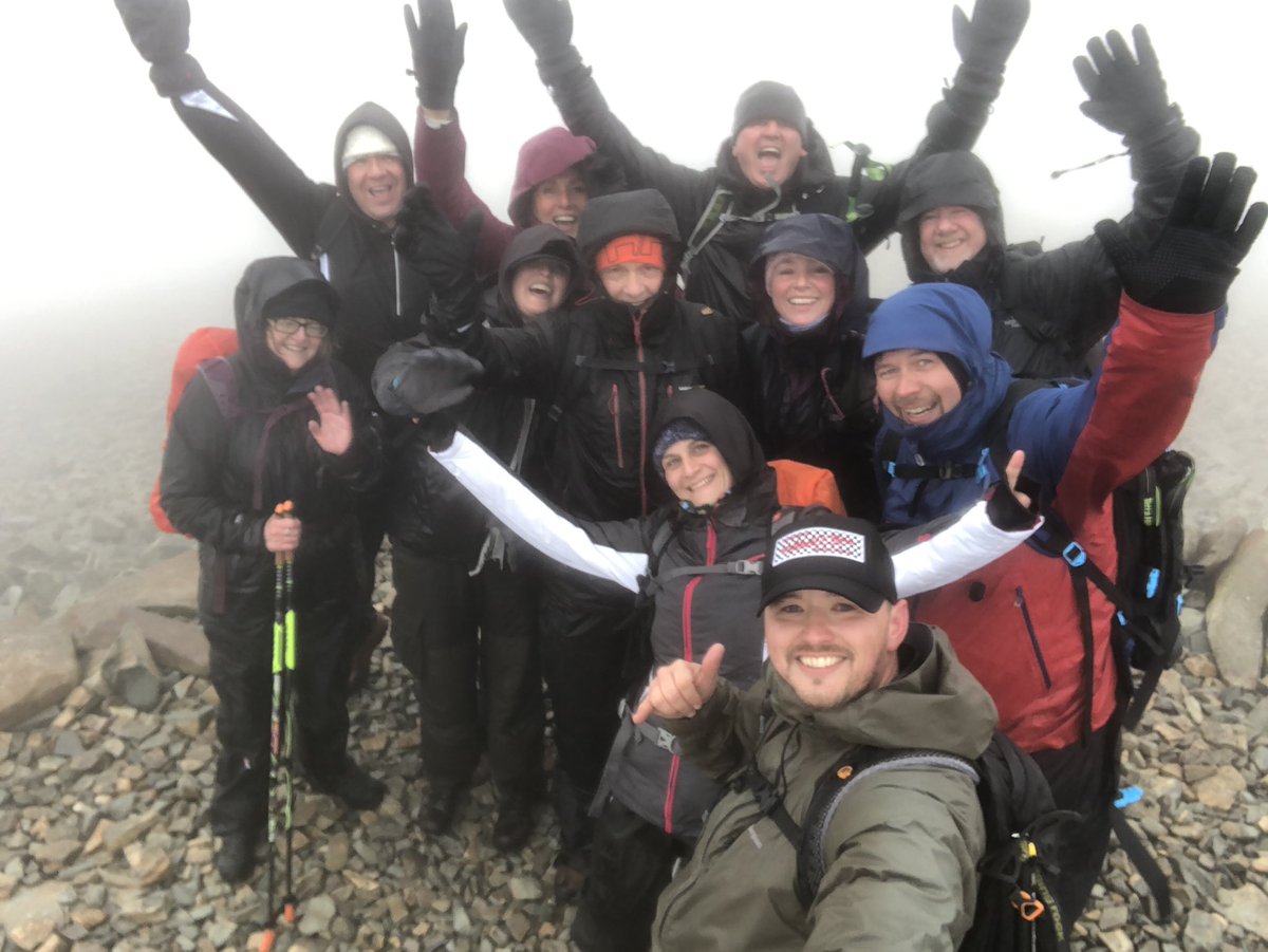 IncentiveFM's tweet photo. #ifmtwinpeakschallenge 1 mountain down, everyone dried out and finally some mobile signal! the team are in high spirits and en route to mountain No. 2, Ben Nevis here we come! https://t.co/1yoHk7epzd