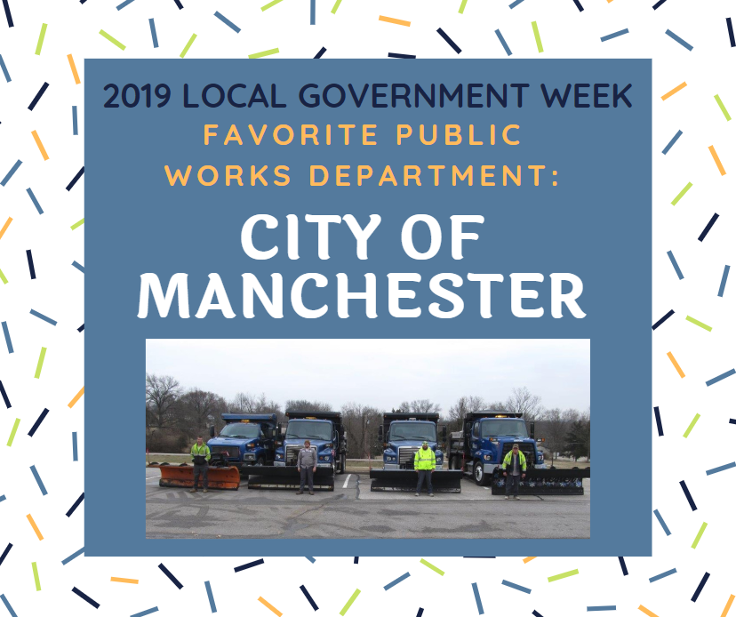 Congratulations to <a href="/manchester63011/">City of Manchester</a> for winning the survey of Favorite Public Works Department!